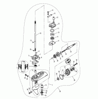 LOWER CASING & DRIVE 1 - 4 Strok For F2.6BM